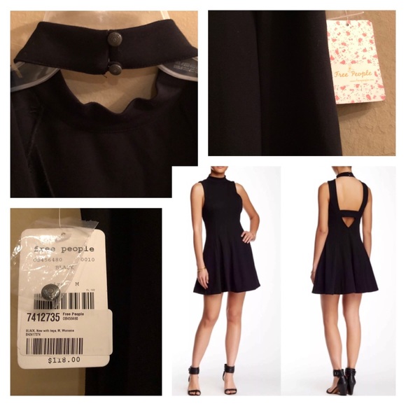 Free People Layla Black cutout back party dress M - Picture 8 of 8